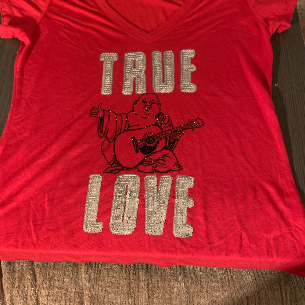 True religion rhinestone Buddha tshirt